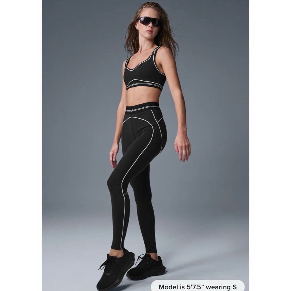 Alo Yoga Airbrush High-Waist Heart Throb Leggings Small
